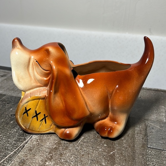 Freeman & McFarlin Other - Vintage Freeman & McFarlin Ceramic Saint Bernard Dog Figurine With Barrel